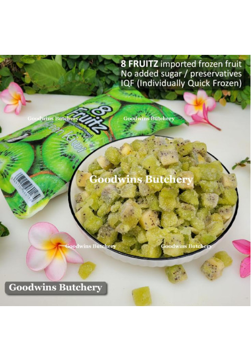 8Fruitz IQF frozen fruit KIWIFRUIT GREEN DICED 8 Fruitz 500g